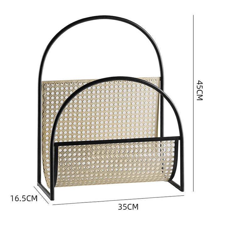Unisex Elegant Magazine Holder with Artistic Weaving Structure Kalsten
