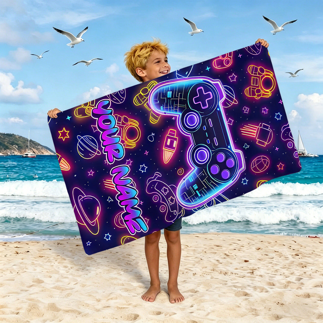 Boys beach towel with game console motif Kalsten