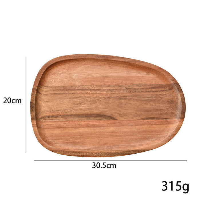 Elegant wooden serving platter with ergonomic design Kalsten