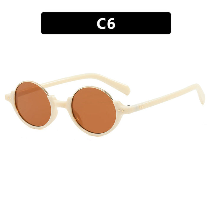 Women's round sunglasses with elegant plastic frame Kalsten
