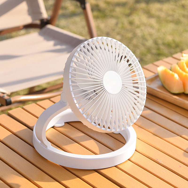 Unisex rechargeable table fan with foldable stand, adjustable angle, and silent DC motor Kalsten