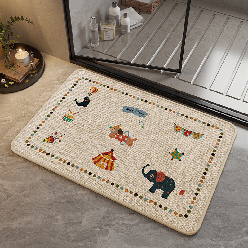 Decorative Cat-Themed Bath Mat Kalsten