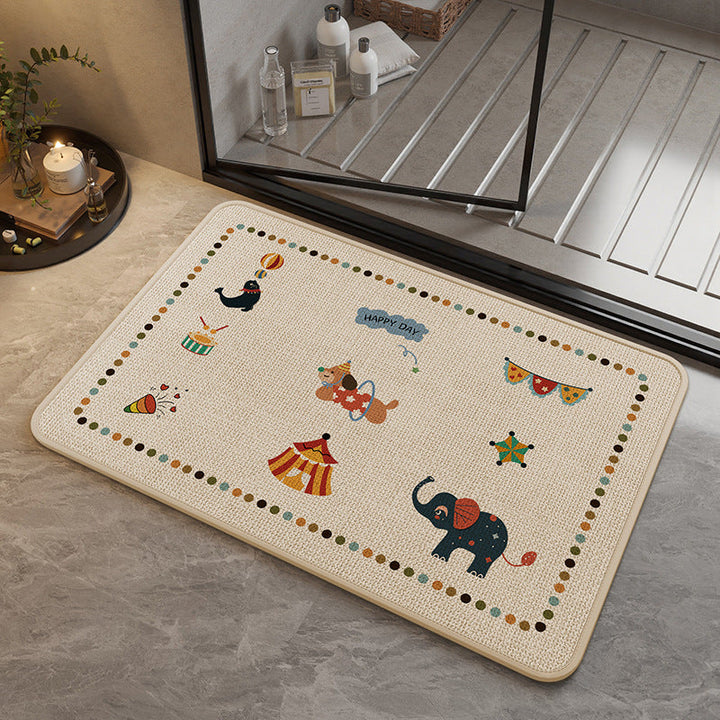 Decorative Cat-Themed Bath Mat Kalsten