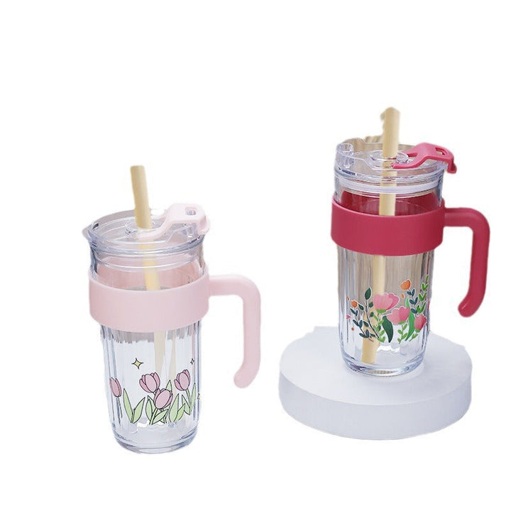 Ladies stable drinking cup with ergonomic handle and innovative silicone ring Kalsten