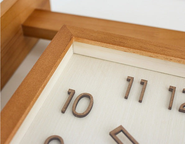 Kalsten | Wall-Corner-Two-Sided Wood-Analog-Clock
