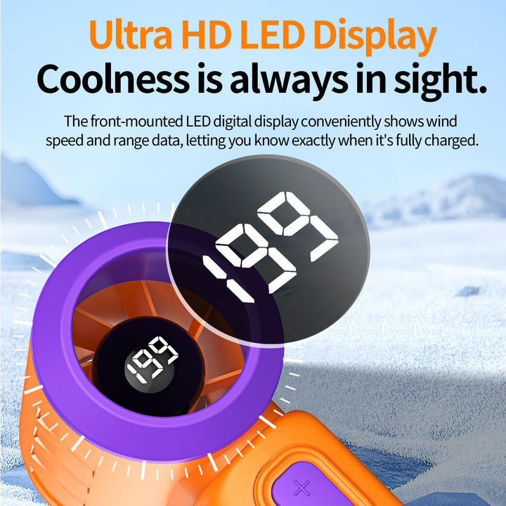 Women Portable Mini Fan with LED Temperature Display Kalsten