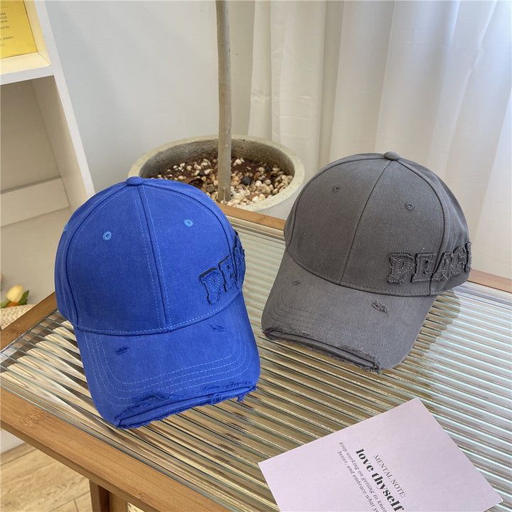 Women's Distressed Graphic Peace Baseball Cap Kalsten