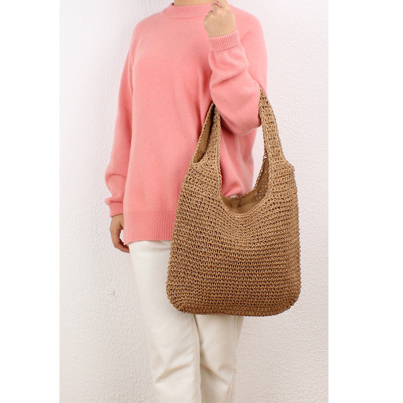 Hand-knotted tote bag made of natural material Kalsten