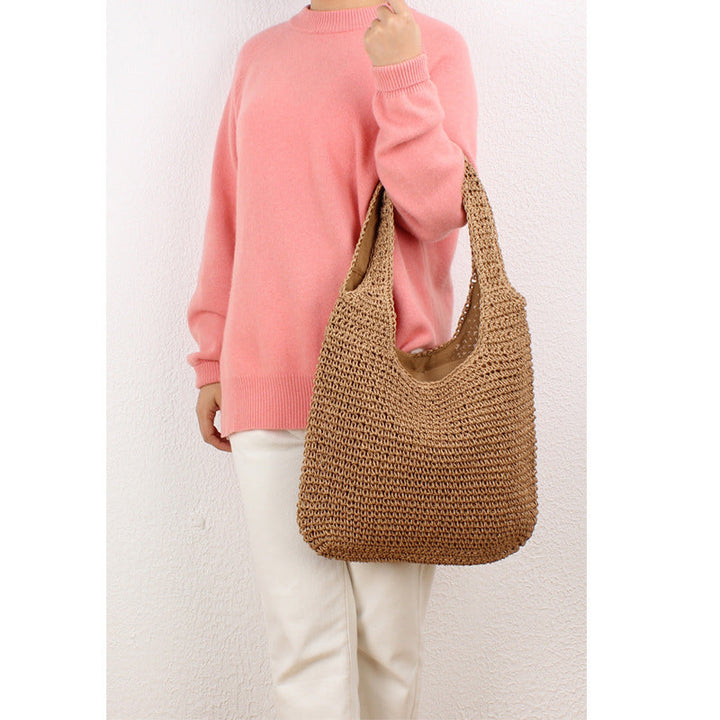 Hand-knotted tote bag made of natural material Kalsten