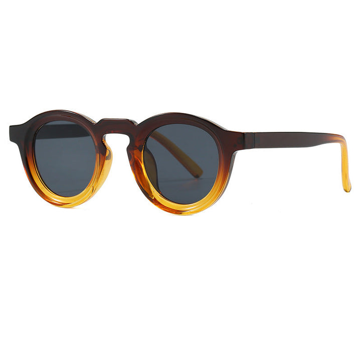 Women's fashionable round sunglasses with transparent frame and UV protection Kalsten