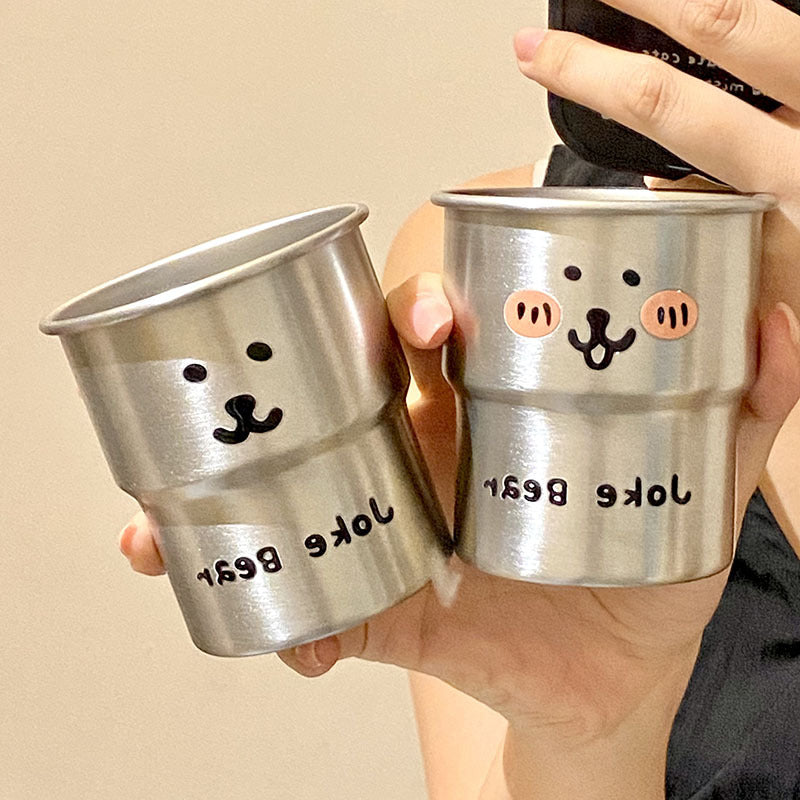 Noble stainless steel cup with cute bear motif Kalsten