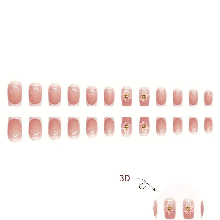 Floral Elegance Press-On Nail Art Kalsten