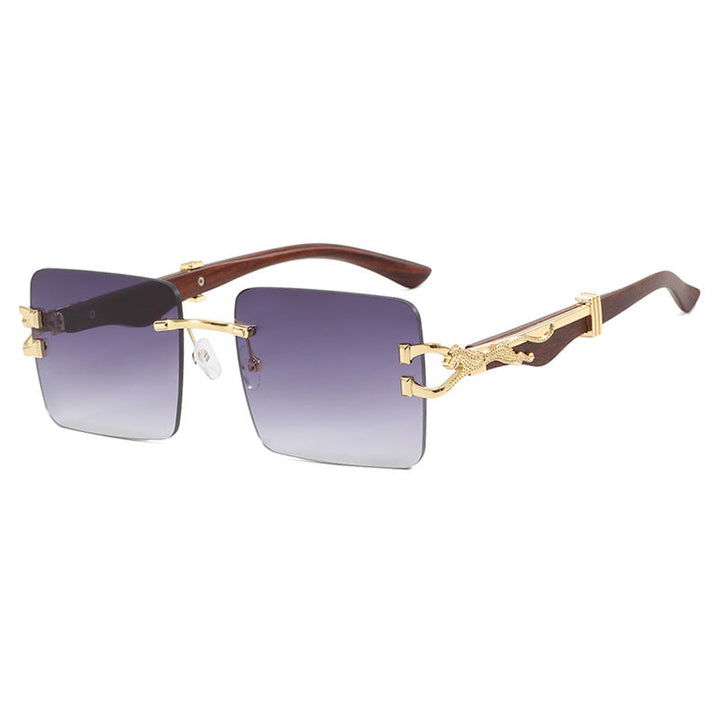 Ladies elegant square sunglasses with high-quality wooden frame Kalsten