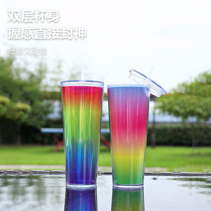 Women's Glittering Drinking Cup with Straw Kalsten