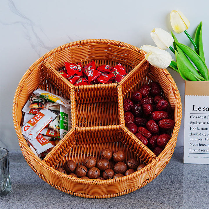Ladies Elegant Round Storage Basket with Clear Lid Kalsten