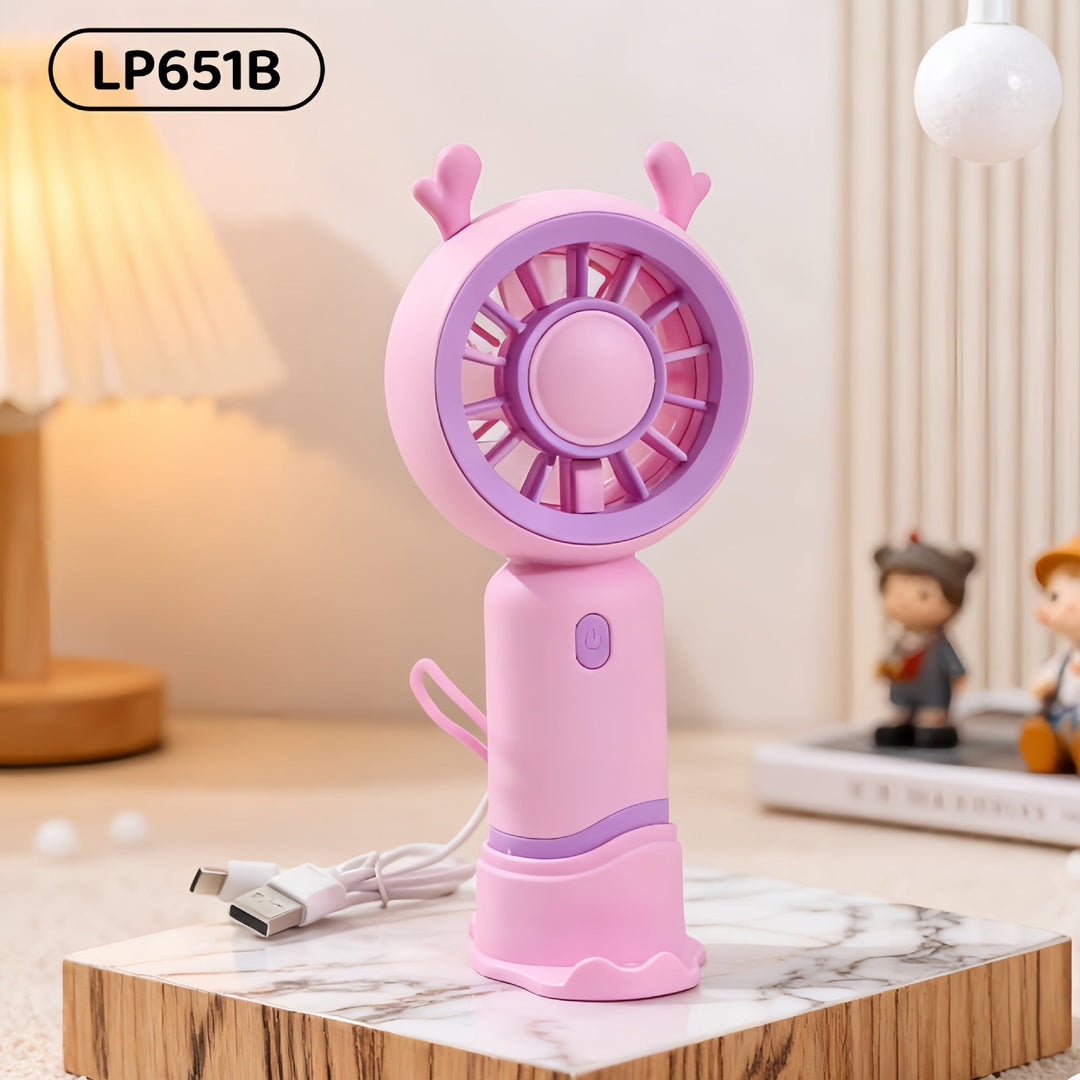 Women's portable hand fan with cute cat design Kalsten