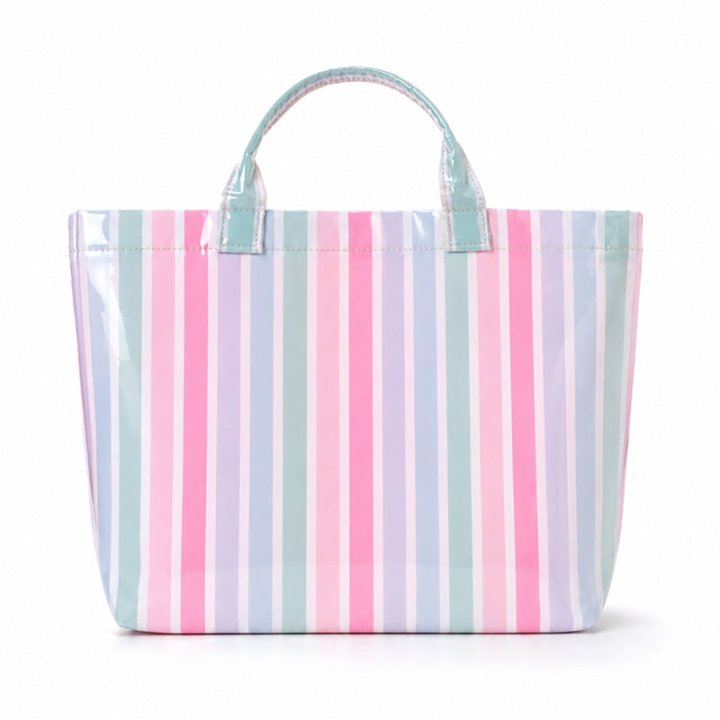 Beach bag with colorful check pattern and water-repellent coating Kalsten