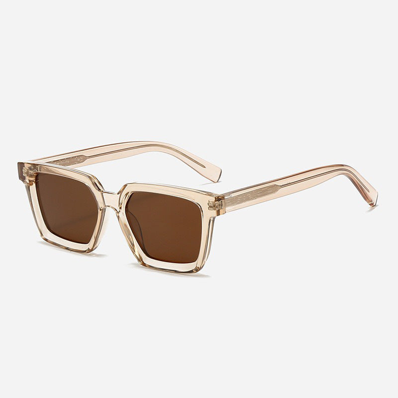 Women's square sunglasses with transparent frame and polarizing lenses Kalsten