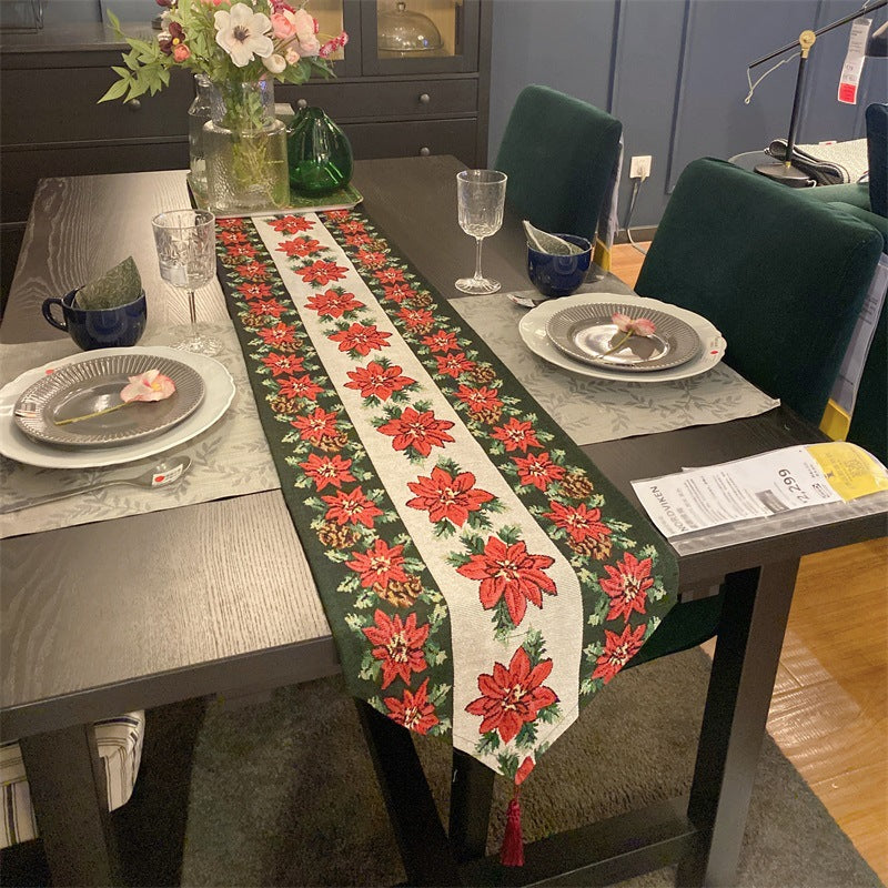 Festive Embroidered Table Runner