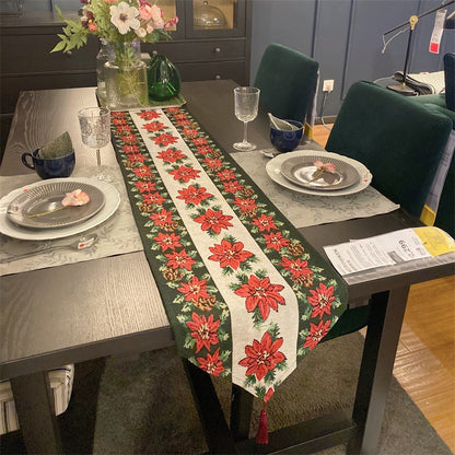 Festive Embroidered Table Runner