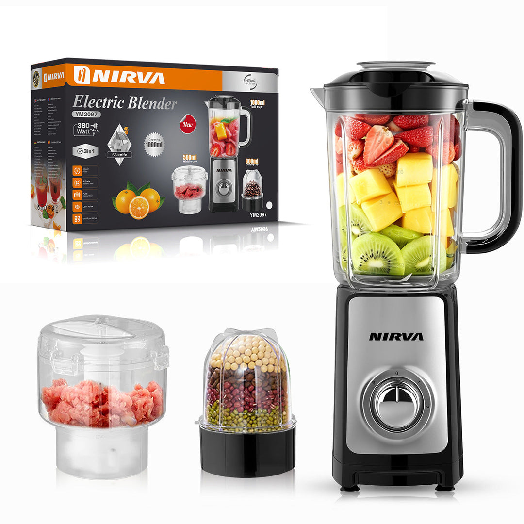 High-Power Multi-Functional Electric Blender with Chopper and Juicing Attachments Kalsten