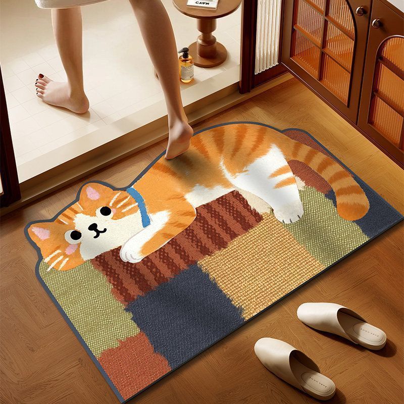 Cat-Themed Spa Bathroom Mat Kalsten