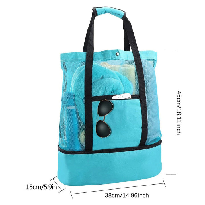 Unisex Spacious Square Shopping Bag with Insulated Interior Compartment Kalsten