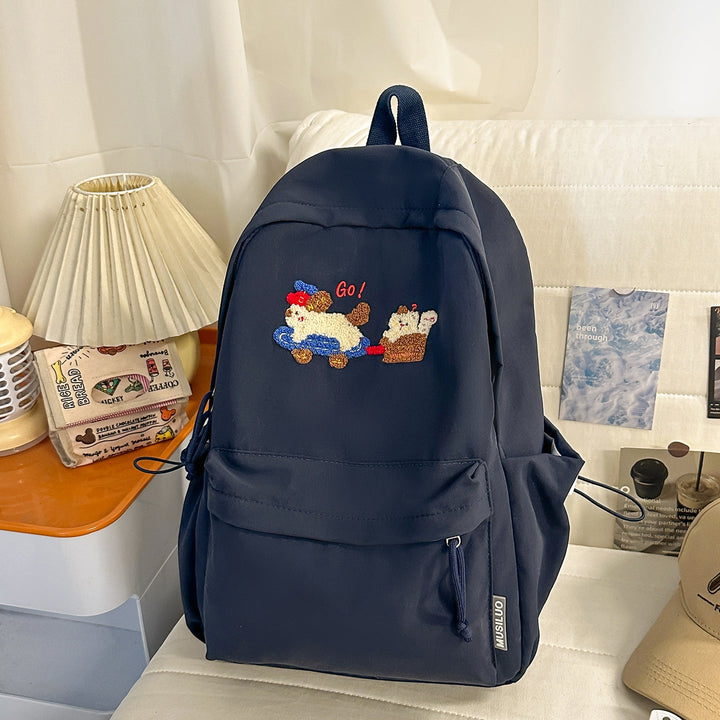 Playful Embroidered Backpack Kalsten