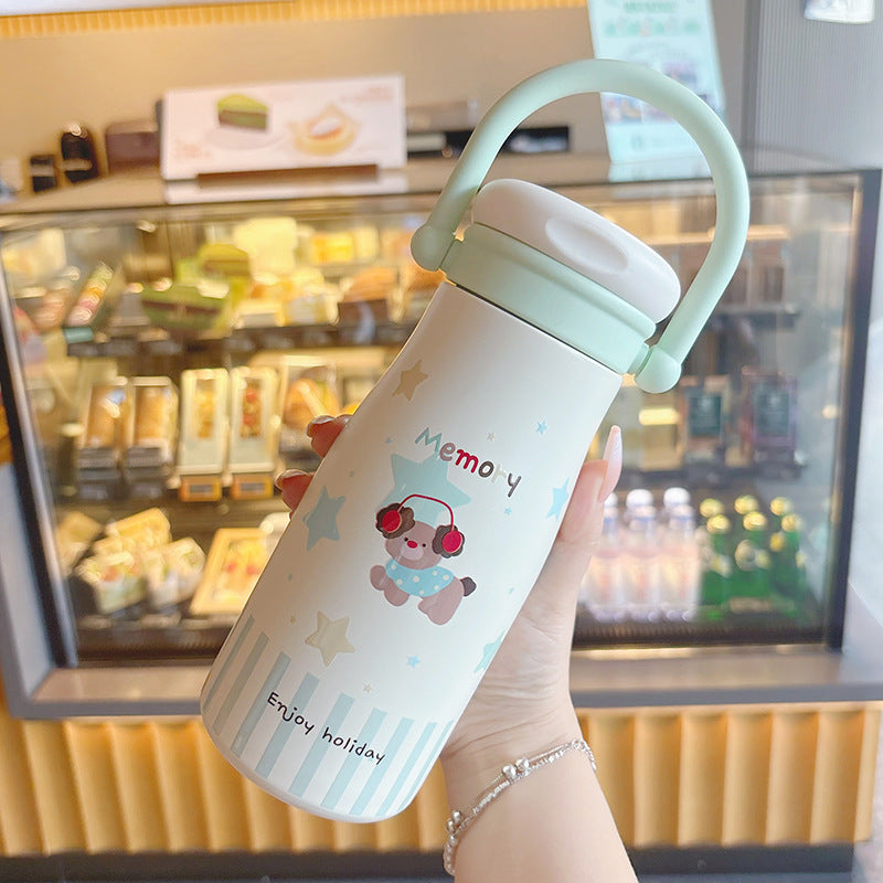 Women's Insulated Drinking Bottle with Safe Closure and Practical Carry Handle Kalsten