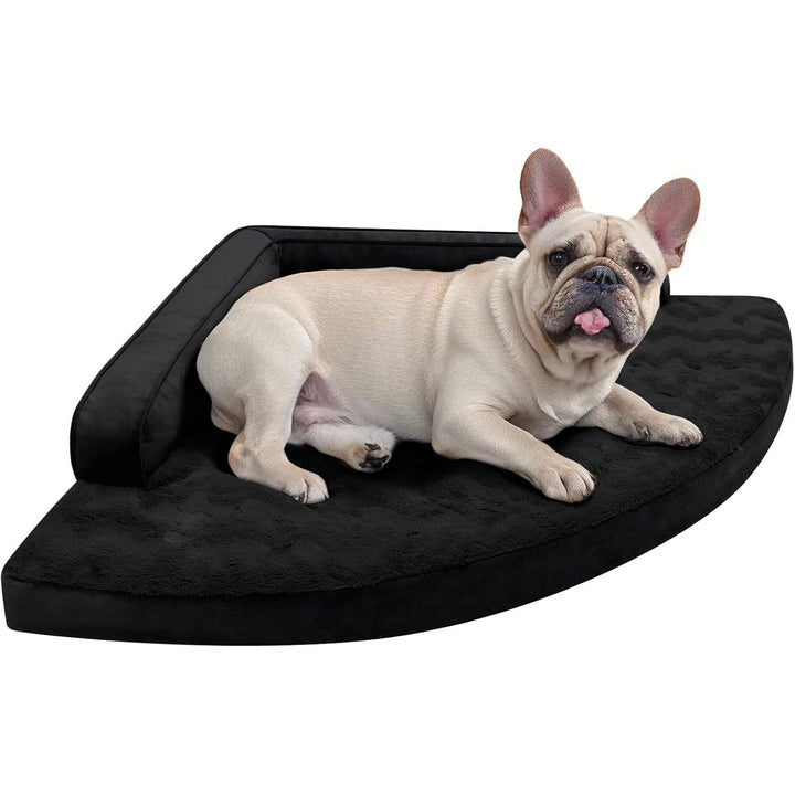 Crescent-Shaped Orthopedic Dog Bed