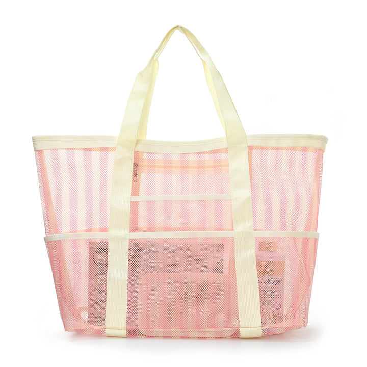 Beach bag made of durable mesh material with sturdy handles Kalsten