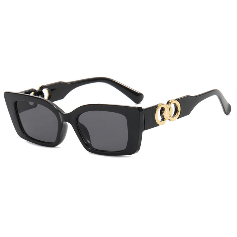 Women's fashionable square sunglasses with golden embellishments Kalsten