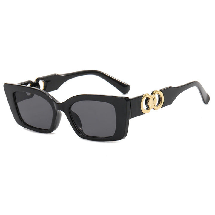 Women's fashionable square sunglasses with golden embellishments Kalsten
