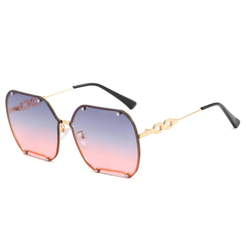 Women's elegant hexagonal designer sunglasses with luxurious accents Kalsten