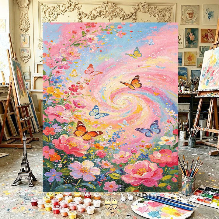 Vibrant Floral Swirl Canvas Art Kalsten