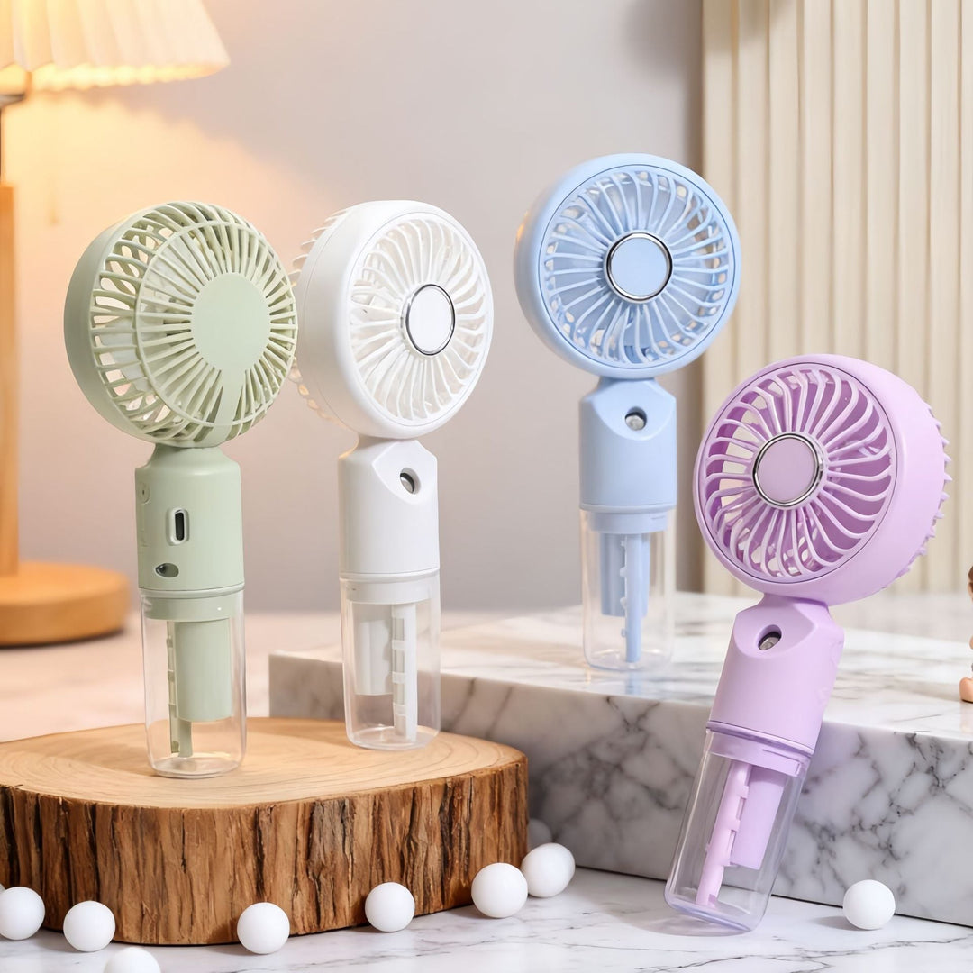 Ladies portable mini fan with integrated spray function Kalsten