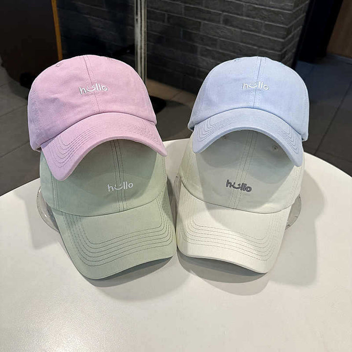 Unisex Casual Cotton Baseball Cap with Embroidered Message Kalsten