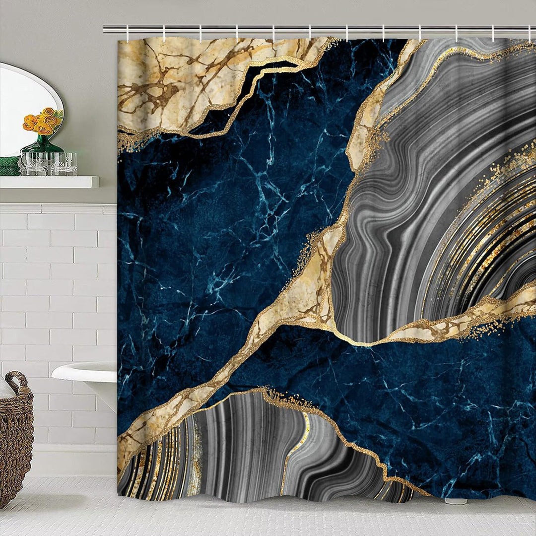 Artistic Marble Texture Shower Curtain Kalsten
