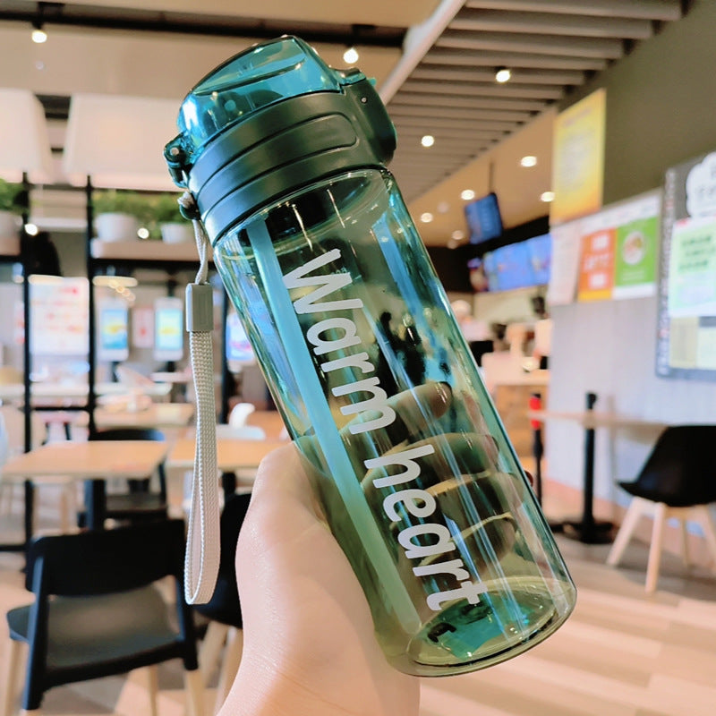 Women Transparent Water Bottle with Ergonomic Lid Kalsten