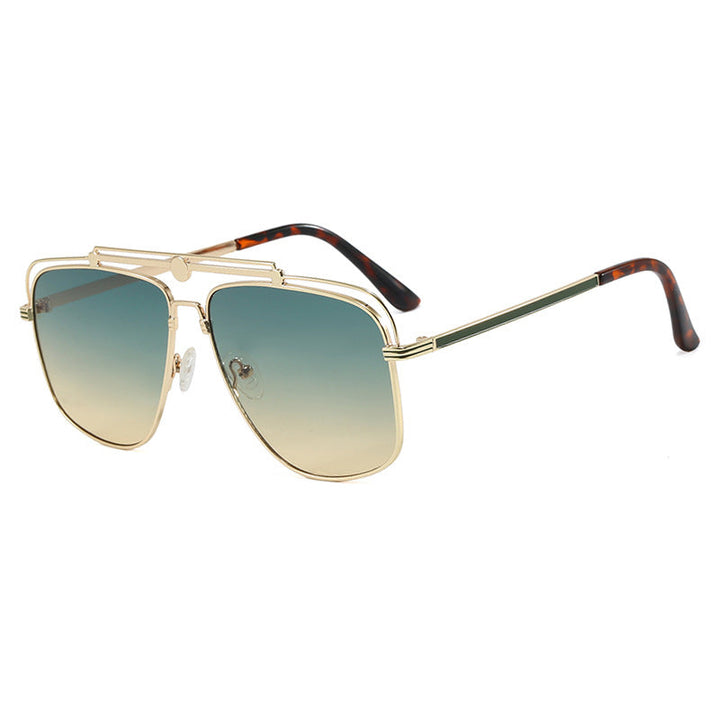 Women's elegant square sunglasses with gold accents Kalsten