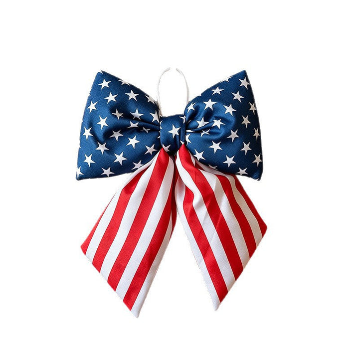 Independence Day oversized hanging bow with elastic loop for door porch and wreath Kalsten