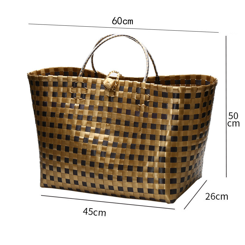 Large Capacity Woven Shopping Tote Kalsten