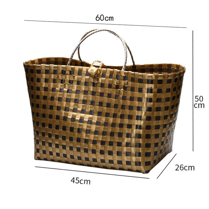 Large Capacity Woven Shopping Tote Kalsten