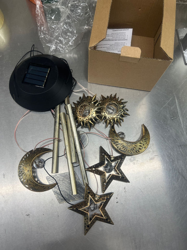 Decorative Hanging Star Wind Chime With Brass Stars And Tubular Aluminum Chimes Kalsten