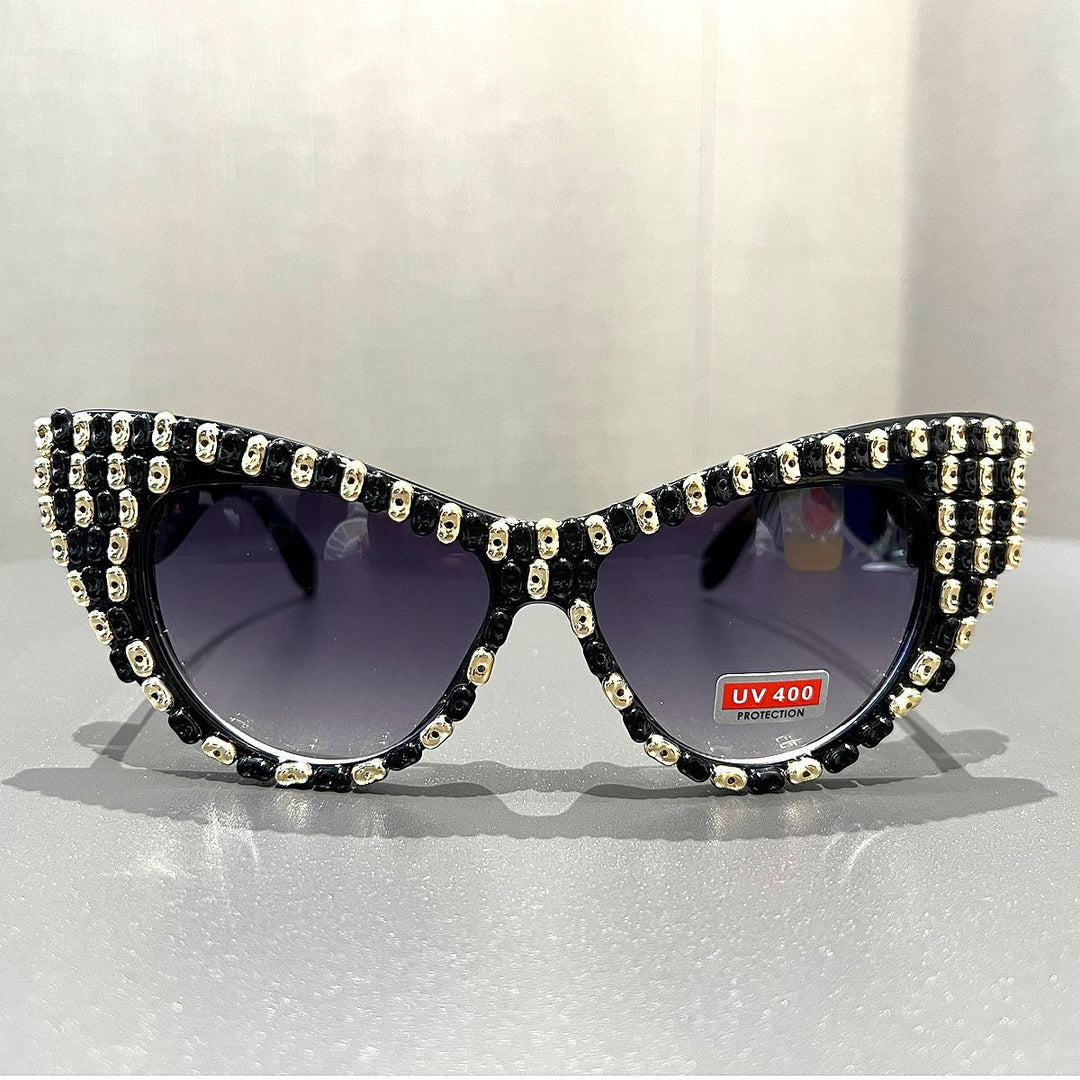 Women Cat-Eye Sunglasses with Color Accented Frame Kalsten