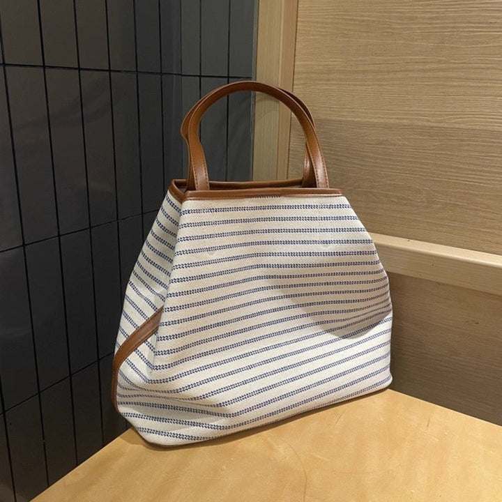 Striped Canvas Tote Bag Kalsten