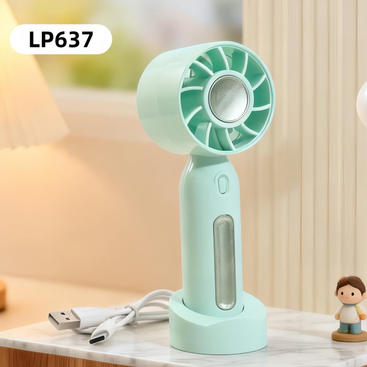 Women Portable Mini Fan with USB Charging Function and Flexible Adjustable Tilt Position Kalsten