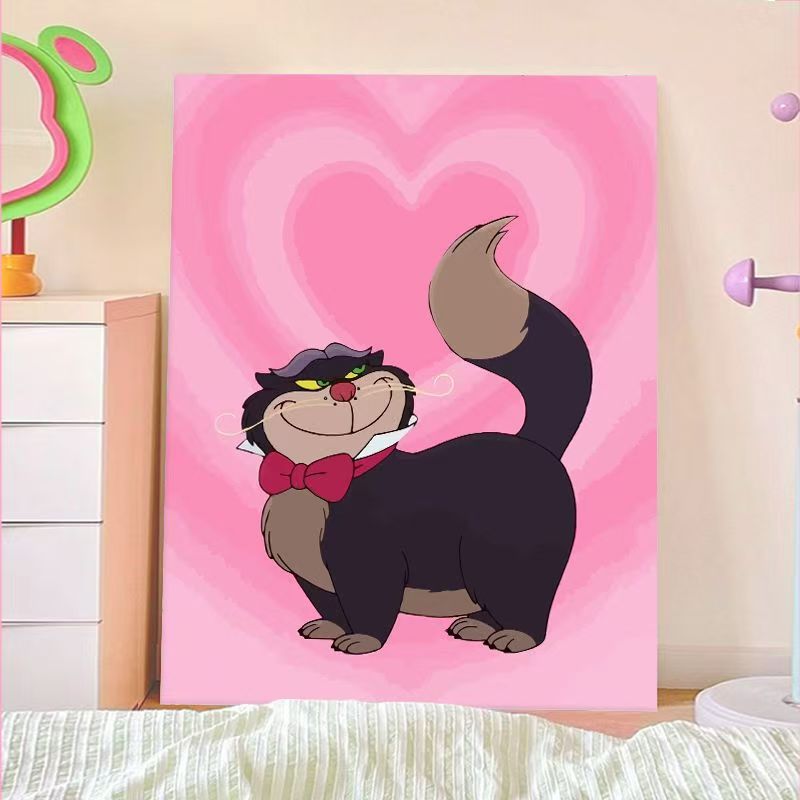 Playful Cartoon Cat Wall Art Kalsten