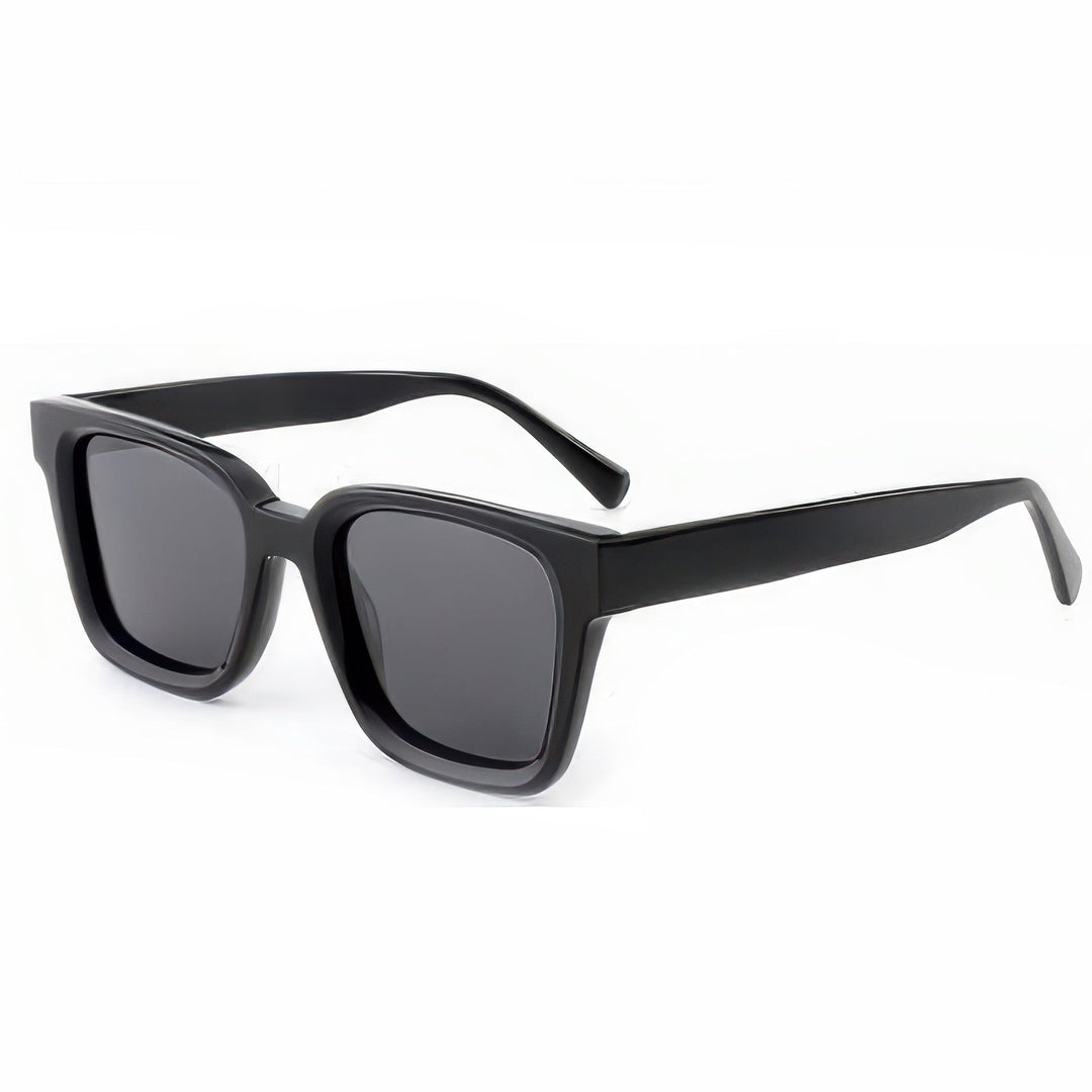 Ladies' Fashionable Square Sunglasses with Transparent Plastic Frame and Polarized Lenses Kalsten