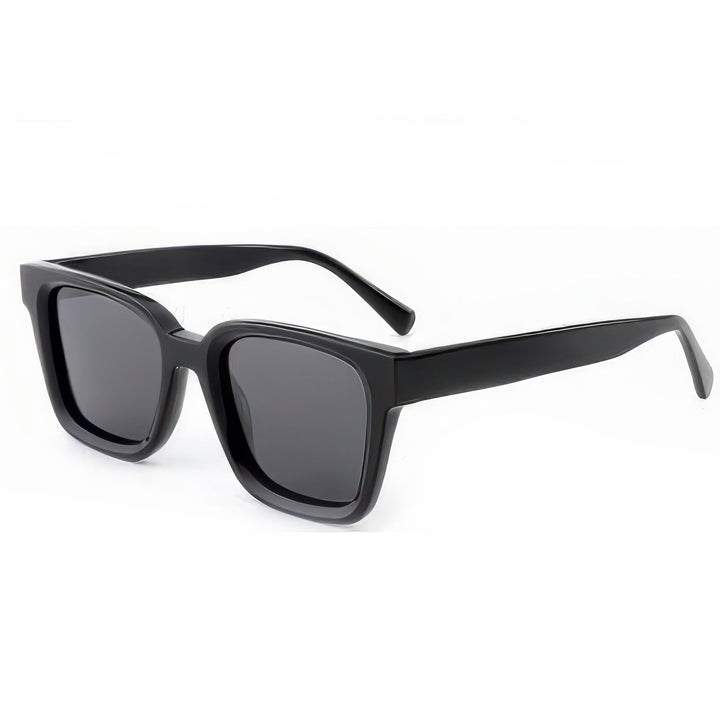Ladies' Fashionable Square Sunglasses with Transparent Plastic Frame and Polarized Lenses Kalsten